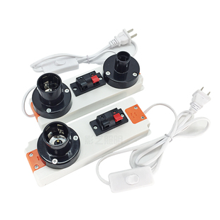 试灯盒led试灯线试灯器试灯夹灯泡测试E27螺口灯座试灯台开关线夹