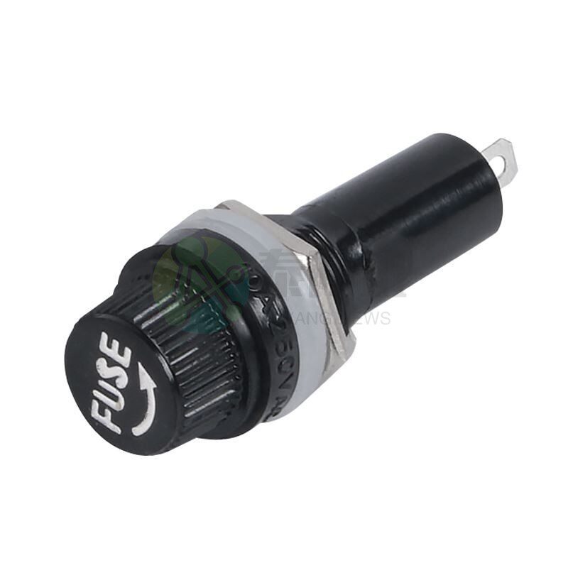 5*20mm/6*30mm黑色旋钮FUSE保险丝管5x20 6x30玻璃管座熔断器底座