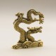 纯黄铜龙摆件五爪龙立体神龙摆件生肖铜龙铜制装 饰工艺品收藏礼品
