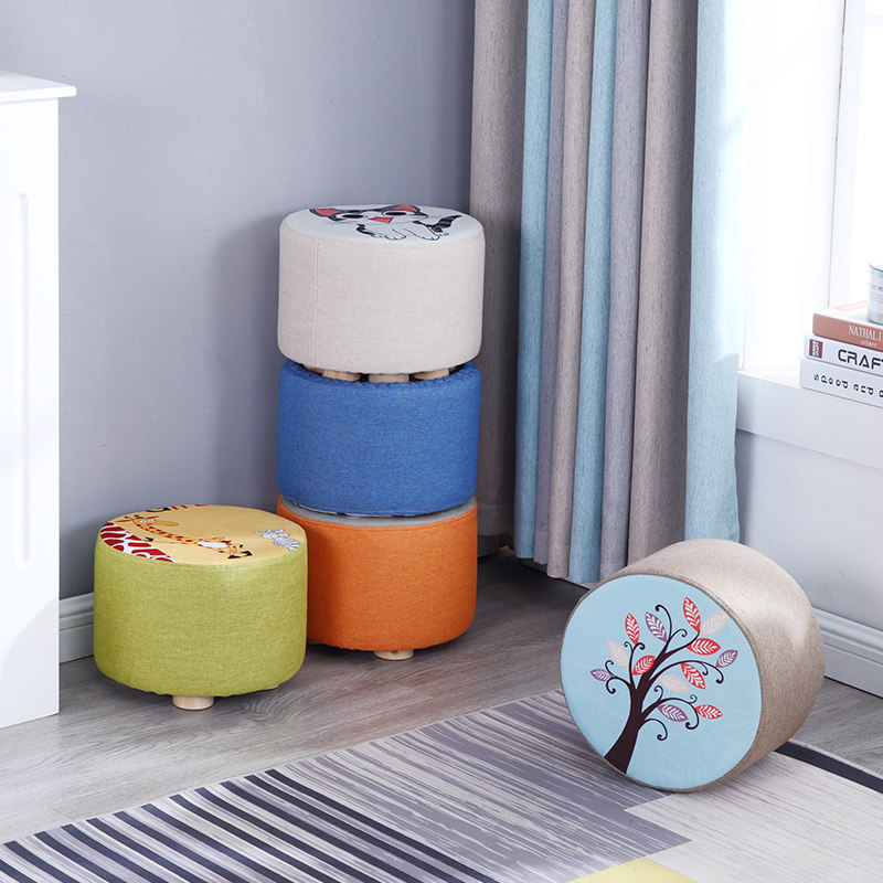 小椅子时尚换鞋凳小凳子家用圆凳卧室实木小板凳创意沙发凳矮凳子,住宅家具,矮凳,淘宝优惠券,粉丝福利购,淘宝优惠卷