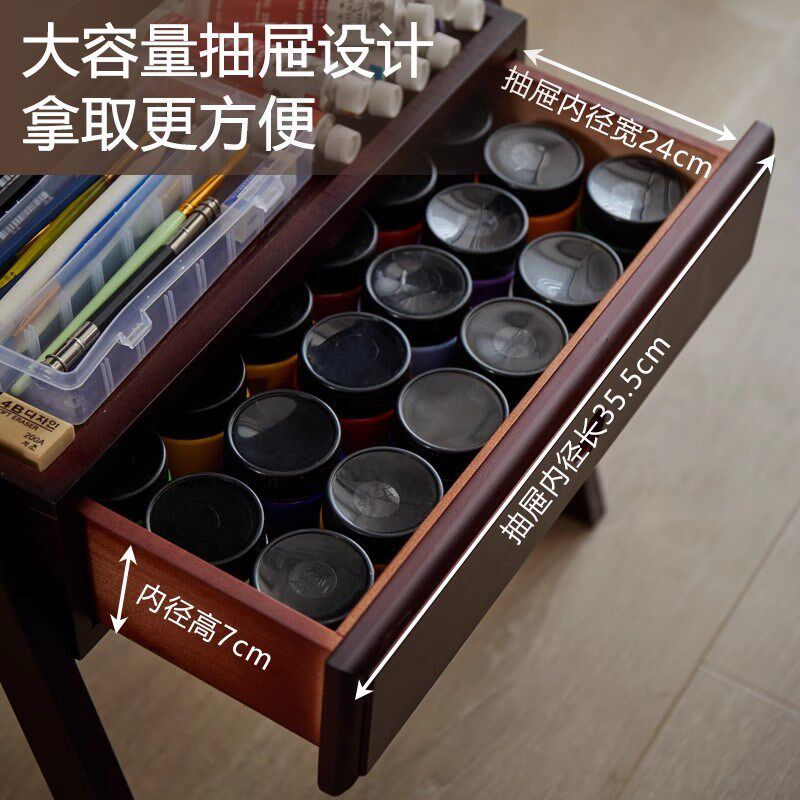 丰丰复古抽屉式成人画室专业艺术画架美术生专用4K2K画板油画架支
