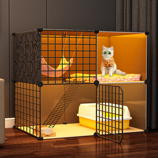 猫笼子家用室内多猫猫窝厕所一体猫屋猫舍超大自由空间猫别墅空笼