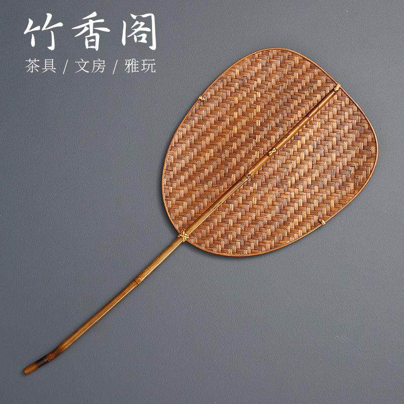 竹香阁国风竹扇竹编家用夏天宋代古风编织老式团扇摆件手工芭蕉扇