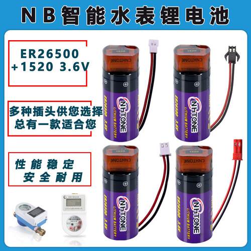ER26500+HPC1520电容物联网电池流量计 3.6V NB智能水表锂电池