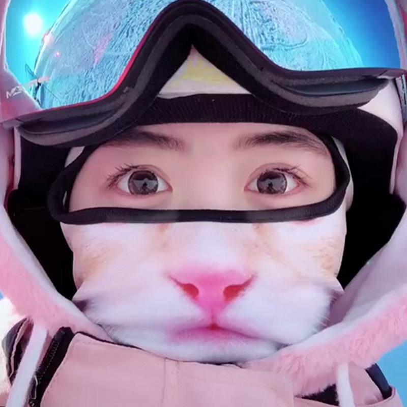 冬季动物滑雪护脸男女机车骑行保暖头套面巾防寒面罩防风装备酷