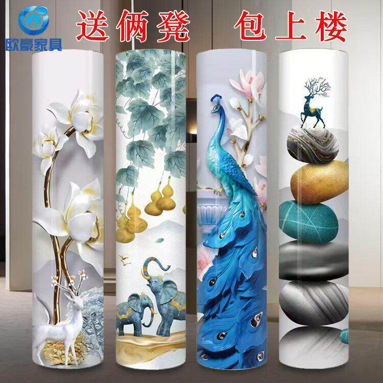 360度旋转鞋柜多功能储物柜阳台玄关鞋架现代创意简约柜 圆形圆柱