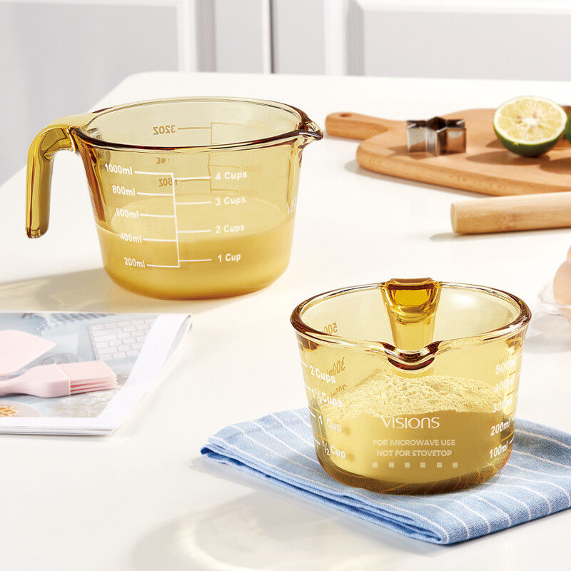 康宁玻璃量杯家用耐高温食品级带刻度透明杯牛奶杯烘焙打蛋杯图片