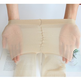 12双丝袜雨丝连裤袜宽T档夏天透明超薄包芯丝袜黑色职业连裤袜