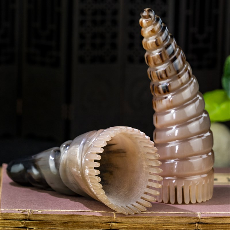 白水牛角梳子刮痧头皮按摩刷洗头梳神器头部经络梳细密齿梳头疗梳