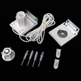 卷帘配件升降控制器手拉绳式窗帘支架大全套拉珠链轨道轴辅料制头