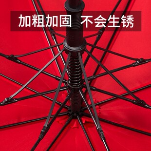 雨伞结实耐用抗风大号加固加厚长柄伞定制logo大伞三人暴雨专用伞