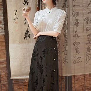 改良汉服女款夏季唐装中国风上衣女小个子国风旗袍新中式女装套装