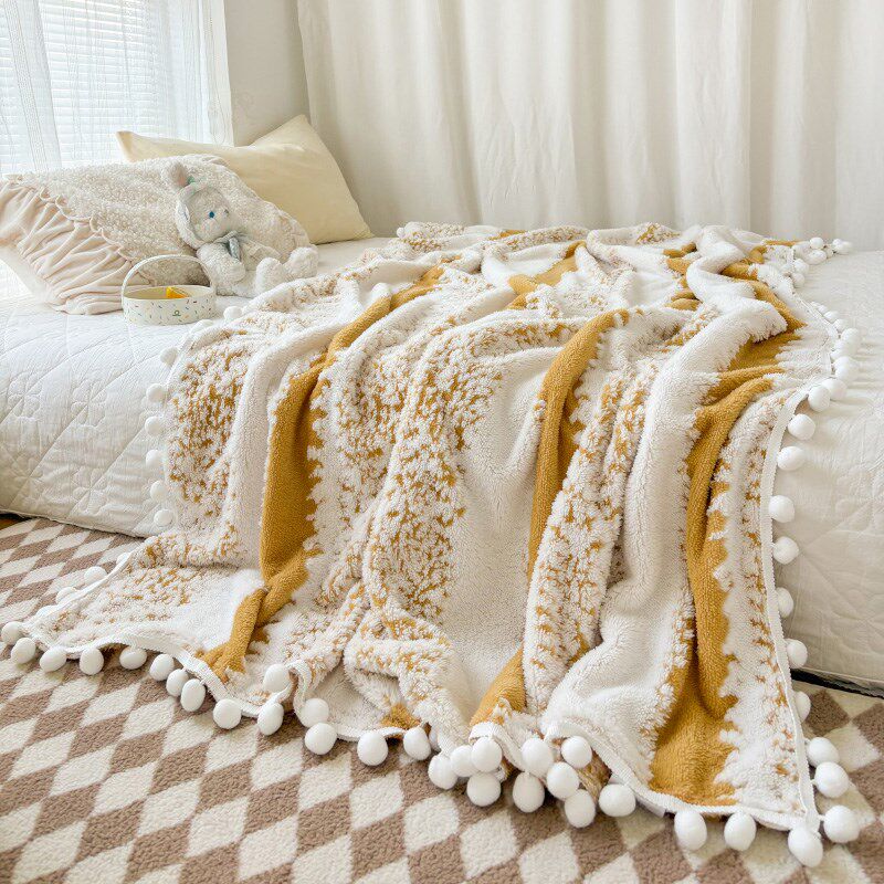 A类少女心办公室午睡毛毯披肩毯四季通用毛巾被沙发盖毯空调毯子