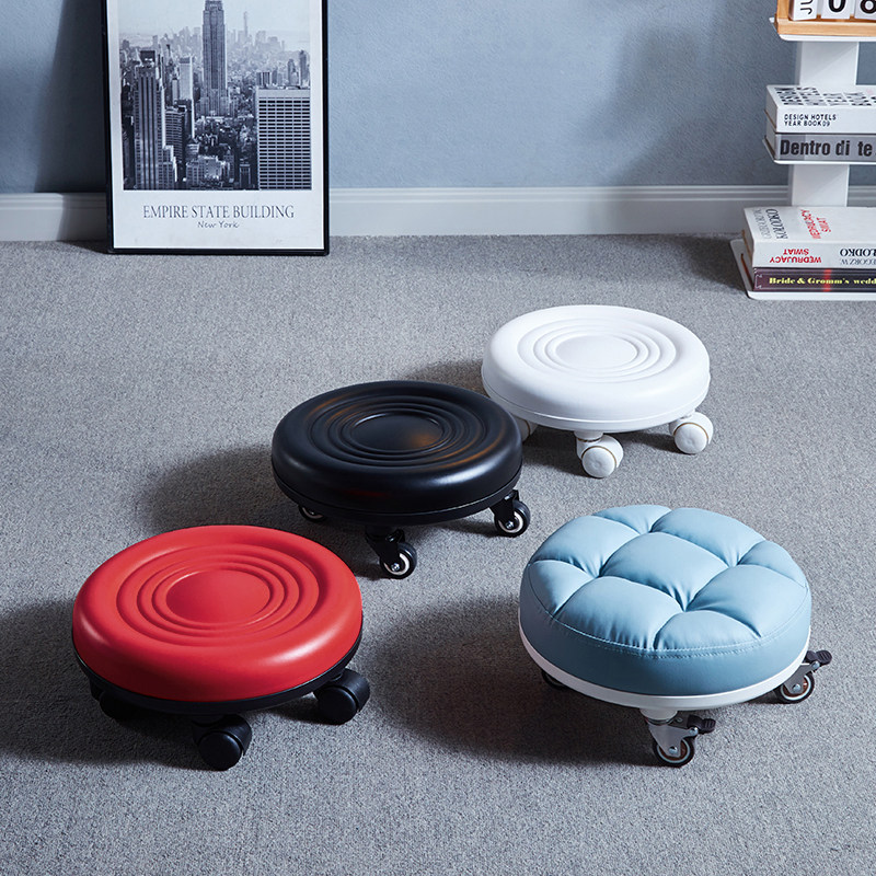 美缝滑轮凳带轮小凳子静音矮凳圆凳换鞋凳修脚凳儿童学步凳客厅凳,住宅家具,矮凳,淘宝优惠券,粉丝福利购,淘宝优惠卷