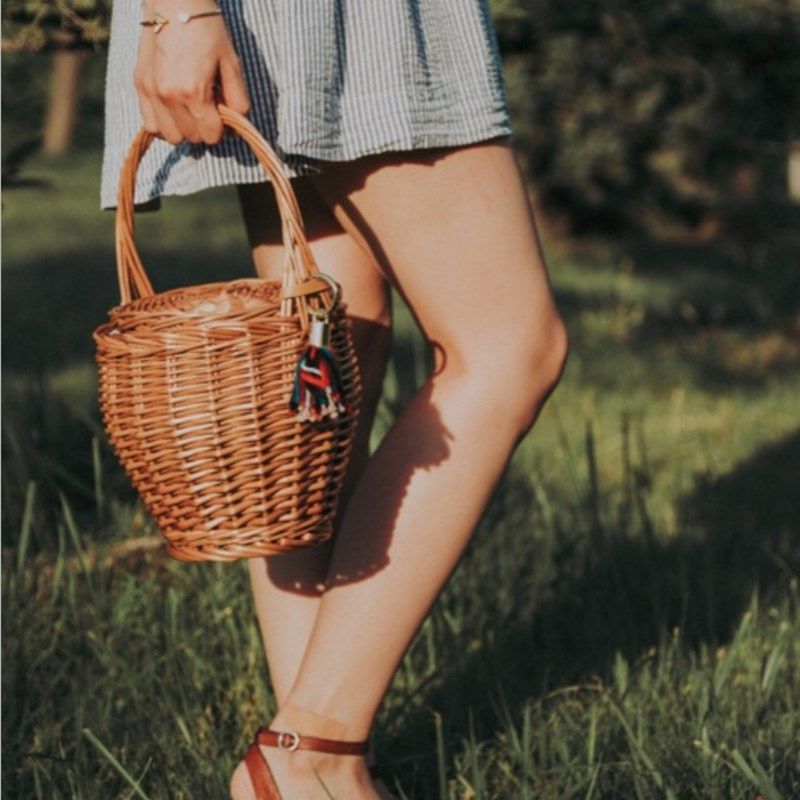 柳编竹编藤编手提篮菜篮子礼品篮购物篮编织花篮大号田园野餐篮,收纳整理,购物篮,淘宝优惠券,粉丝福利购,淘宝优惠卷