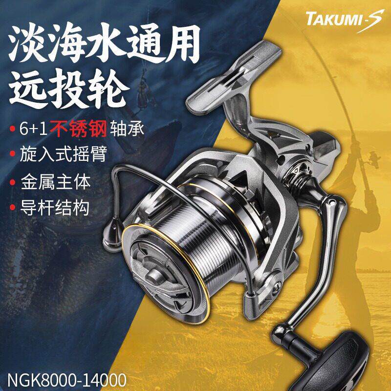 金属远投轮10000鱼轮海竿渔轮超大渔线轮锚鱼轮卷线器鱼线轮