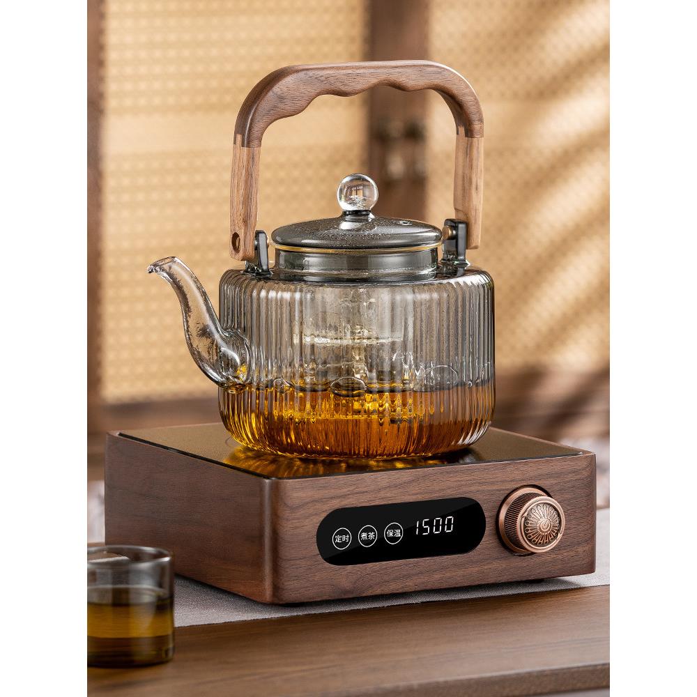 玻璃制茶机电陶瓷炉水壶老白茶蒸茶一体机家用加厚耐高温茶水壶