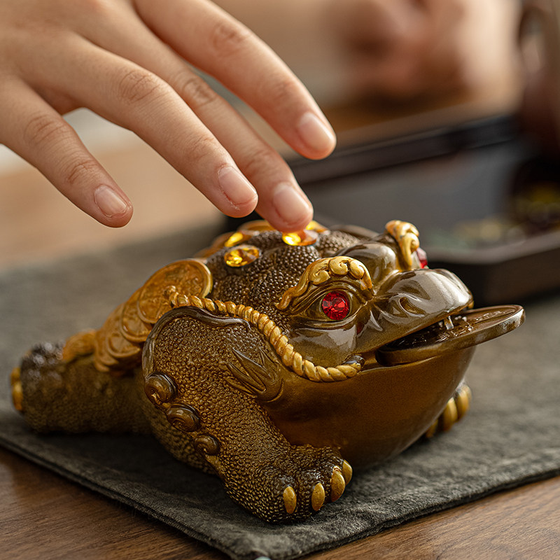 晟窑茶宠摆件可养金蟾茶具茶玩茶桌纯蟾蜍精品手工茶台茶道零配件,餐饮具,茶宠摆件,淘宝优惠券,粉丝福利购,淘宝优惠卷