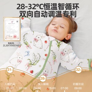 弹棉匠婴儿睡袋春秋冬款儿童防踢被宝宝分腿恒温睡袋竹棉四季通用
