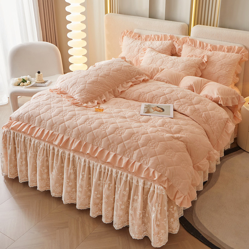 冬季A类牛奶婴儿绒夹棉加厚两用被套单件150x200x230加绒加棉保暖