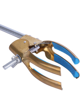 实验室万用夹 白色喷涂玻璃管夹不锈钢四爪夹铜冷凝管夹黑色喷涂