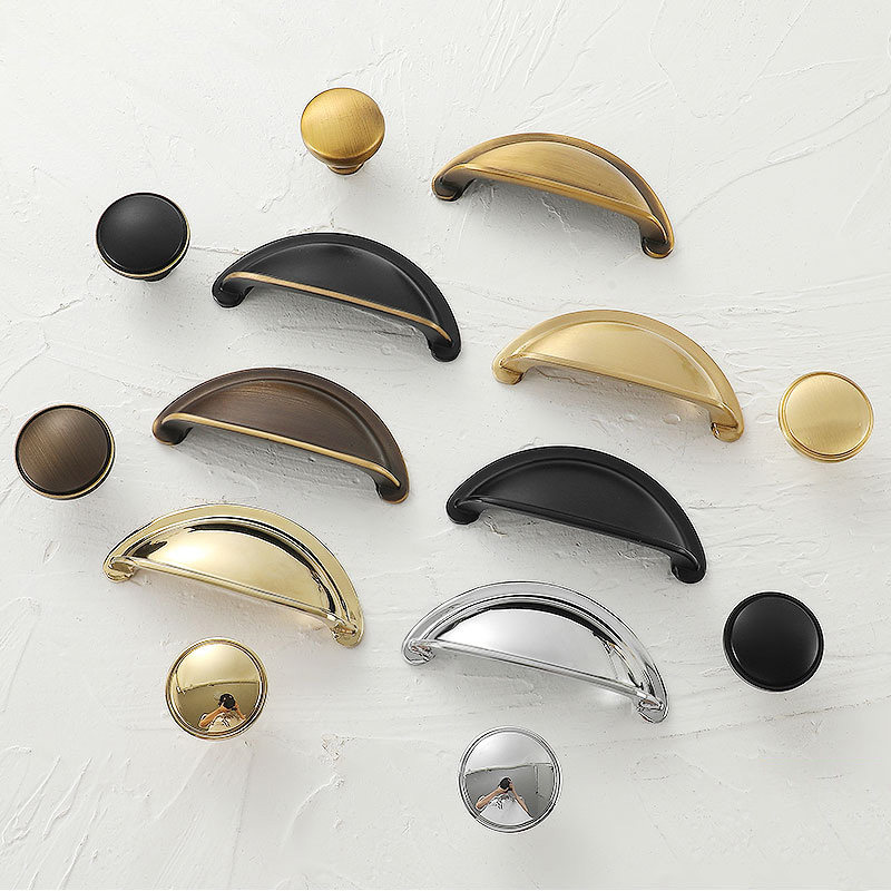 轻奢北欧美式仿古药柜新中式全黄铜半圆抽屉把手纯铜衣柜贝壳拉手,基础建材,小拉手,淘宝优惠券,粉丝福利购,淘宝优惠卷