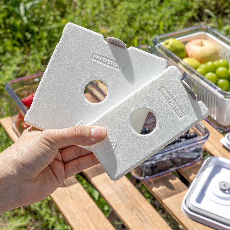 家之物语户外移动小冰箱便携真空保鲜盒水果便当食品密封盒带冰盒