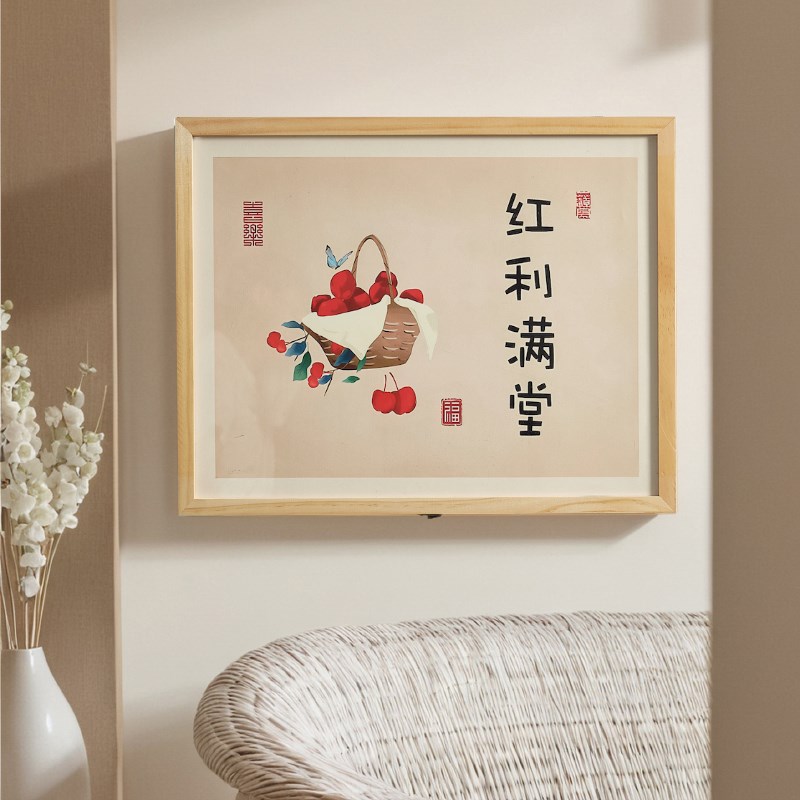 实木电表箱遮挡装饰画免打孔配电箱多媒体电闸开关弱电箱客厅挂画