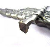 电锤钻头加长冲击钻头方柄四坑 圆柄两坑两槽穿墙建工钻头1000mm