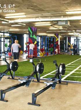 健身房草坪刻度草黑蓝绿色图案草人工仿真草坪阻燃环保地毯地垫