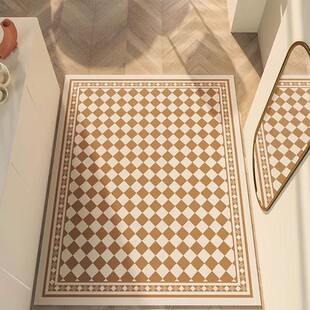 轻奢复古进门垫防水防滑皮革地垫可裁剪可擦免洗pvc地毯门厅地垫