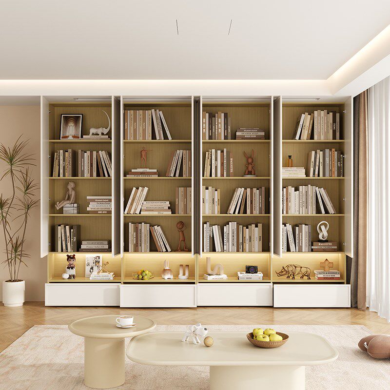 法式奶油风电视柜客厅家用投影背景墙柜定制小户型收纳储物柜一体