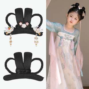 儿童古风假发芊芊发髻汉服发包古装多款女童舞台演出可爱发髻造型