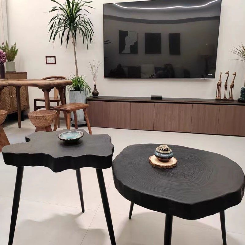 碳化原木侘寂风茶几家用创意实木烟熏小茶台客厅边几民宿铁艺茶桌,住宅家具,茶几,淘宝优惠券,粉丝福利购,淘宝优惠卷