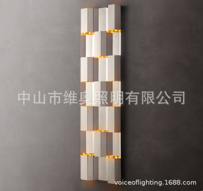 ETL美式工业风异形设计师艺术壁灯内置LED复古铜哑白黑色可选