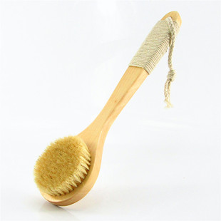 实木整柄猪鬃洗澡搓背浴刷 猪鬃洗澡刷 搓背浴刷 长柄猪鬃浴刷