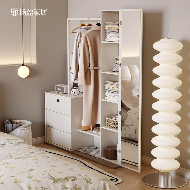 落地式衣帽架床头柜一体穿衣镜多功能挂衣架高级卧室小户型挂衣柜,住宅家具,衣帽架,淘宝优惠券,粉丝福利购,淘宝优惠卷