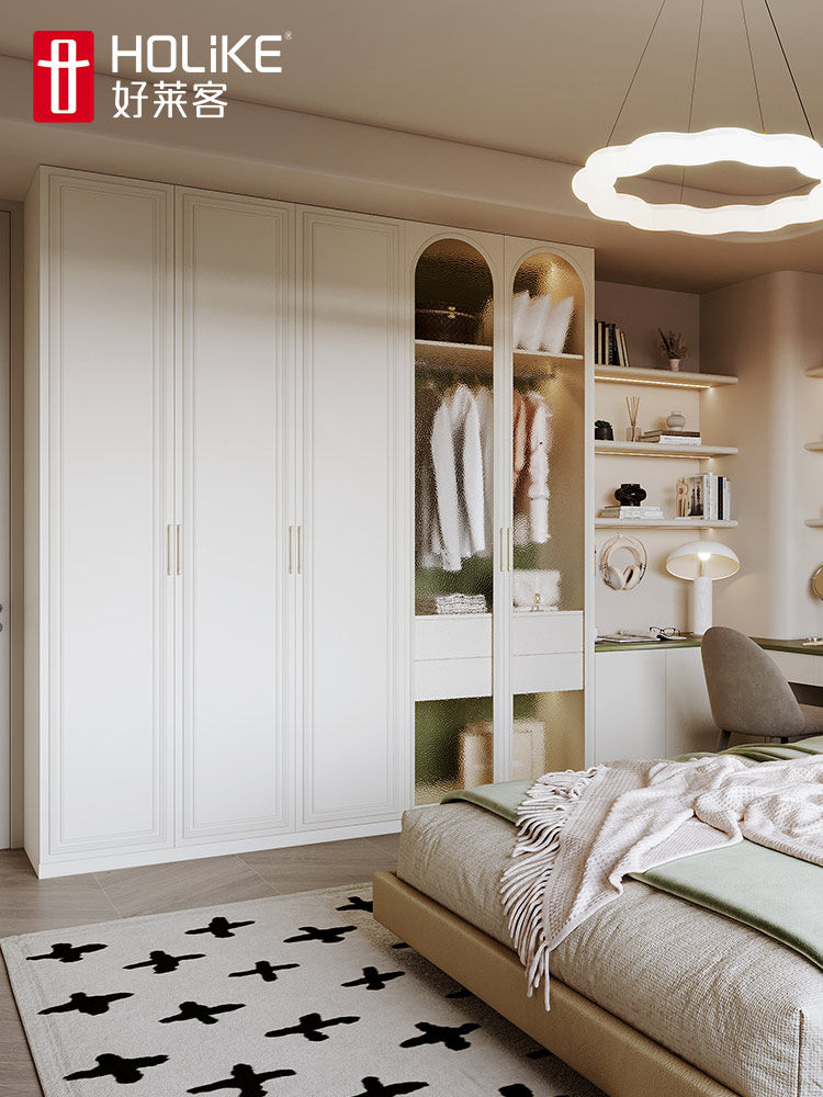 好莱客全屋定制奶油风走入式衣柜电视柜餐边柜玄关柜柜子整家定制,全屋定制,整家定制,淘宝优惠券,粉丝福利购,淘宝优惠卷