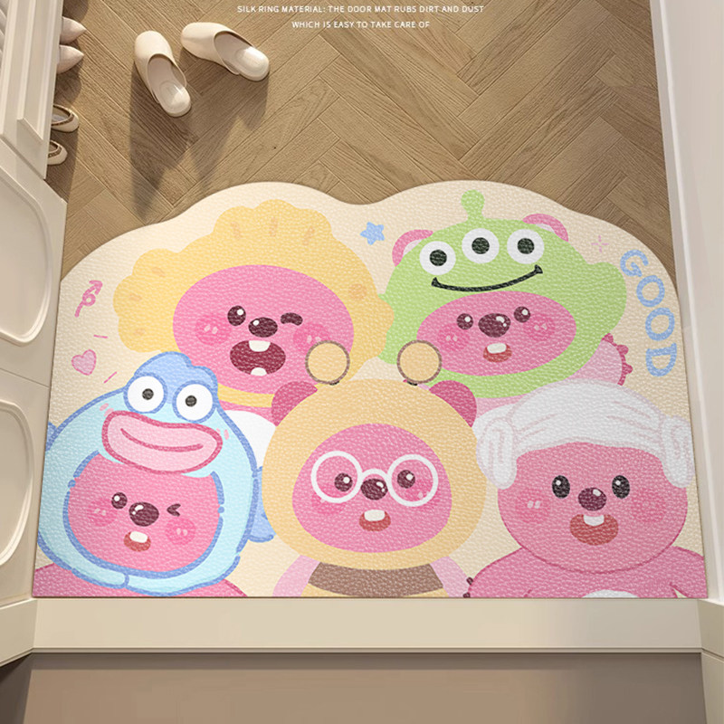 卡通风地垫入户门垫pvc进门可擦免洗地毯新款家用防滑垫防水防污,居家布艺,入户地垫,淘宝优惠券,粉丝福利购,淘宝优惠卷