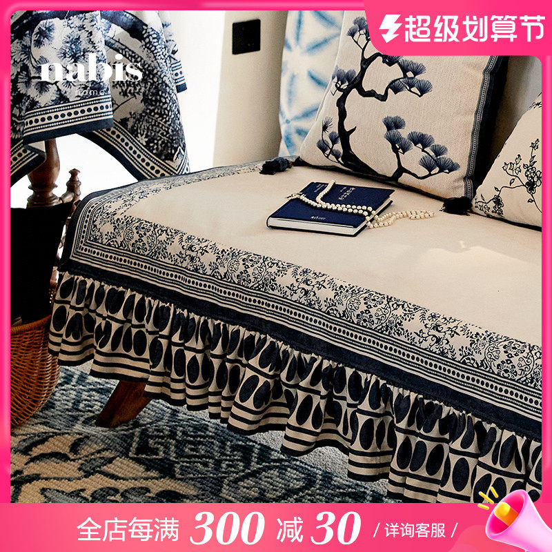 【倾花辞】蜡笔派中古法式沙发垫防滑四季通用防猫抓沙发坐垫定制