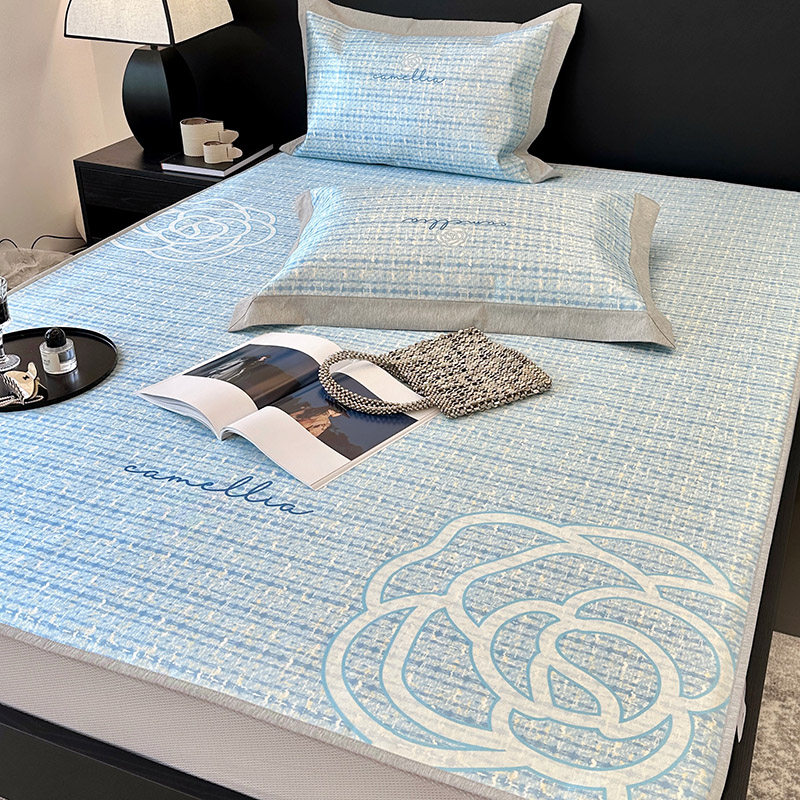 夏季空调席凉席三件套冰丝席数码印花可水洗软席0.9m学生宿舍席子,床上用品,冰丝席,淘宝优惠券,粉丝福利购,淘宝优惠卷