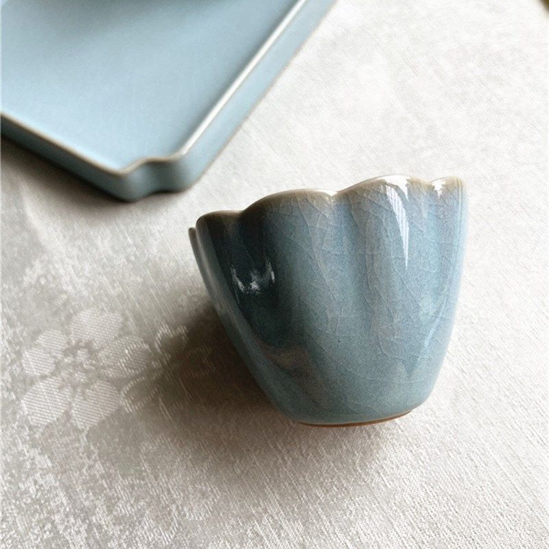 朱家汝窑茶杯开片原产地汝瓷莲心闻香杯非遗手工窑口朱法喜主人杯,餐饮具,茶杯,淘宝优惠券,粉丝福利购,淘宝优惠卷