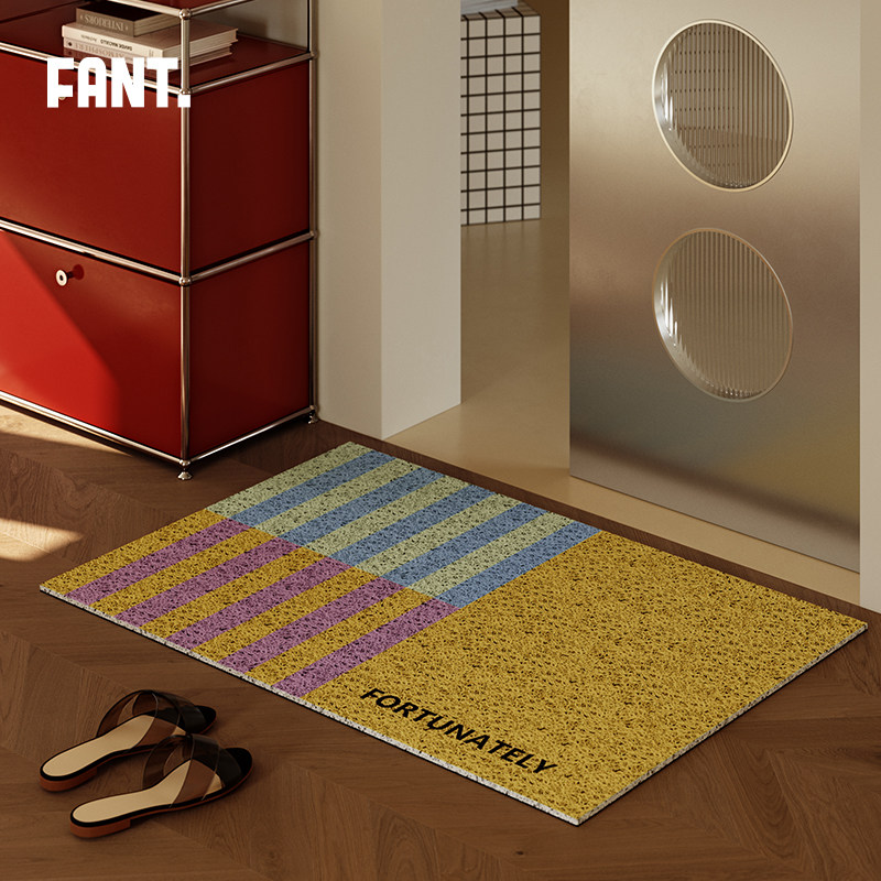 嬉皮俱乐部入户丝圈地垫门垫进门蹭土防滑2025新款孟菲斯风高级感,居家布艺,家用脚垫,淘宝优惠券,粉丝福利购,淘宝优惠卷