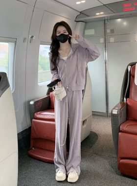 MDNW/美搭女王天然氧吧设计师双拉链连帽卫衣+ 休闲裤时尚