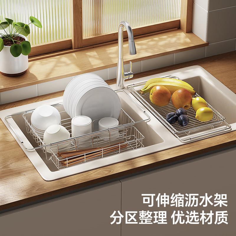 不锈钢水槽沥水架晾碗筷碗盘厨房碗碟架洗碗池过滤网放碗盘收纳架