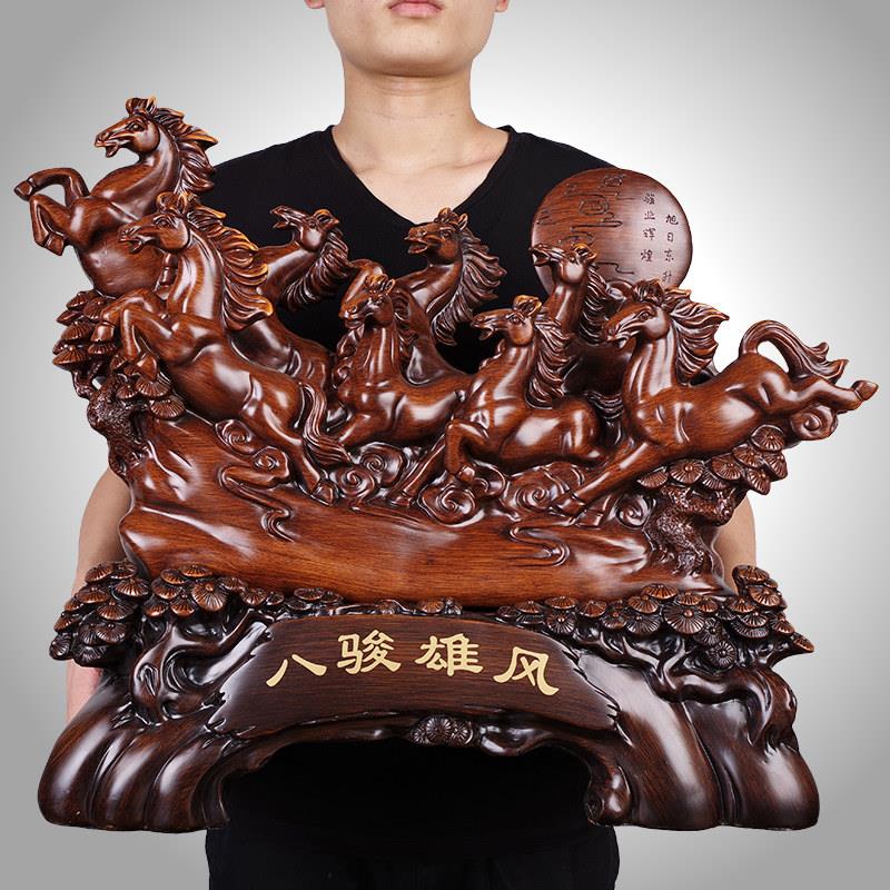 八骏雄风马摆件招财风水家居工艺品办公室桌摆设乔迁公司开业礼品