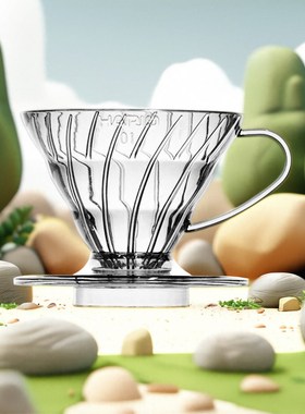 HARIOV60咖啡树脂滤杯手冲咖啡过滤器滴滤漏斗陶瓷过滤杯咖啡滤杯