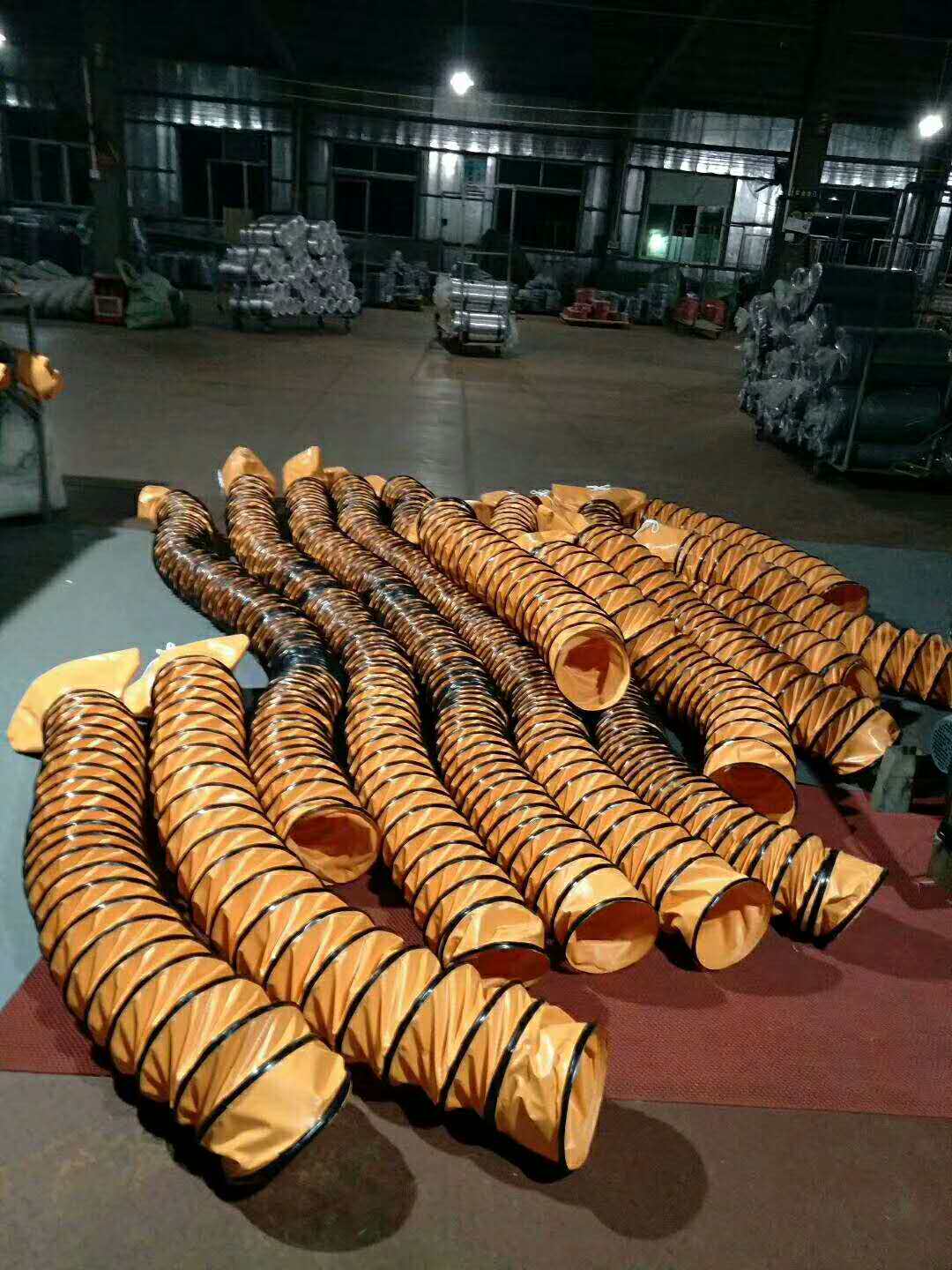 PVC尼龙塑料帆布风管通风管伸缩软风管螺旋排烟管油烟机管道
