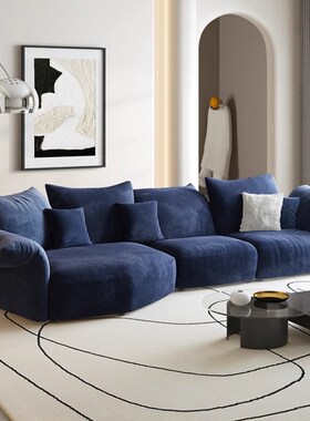 花瓣沙发意式极简布艺弧形沙发大小户型新款异形edra沙发baxter