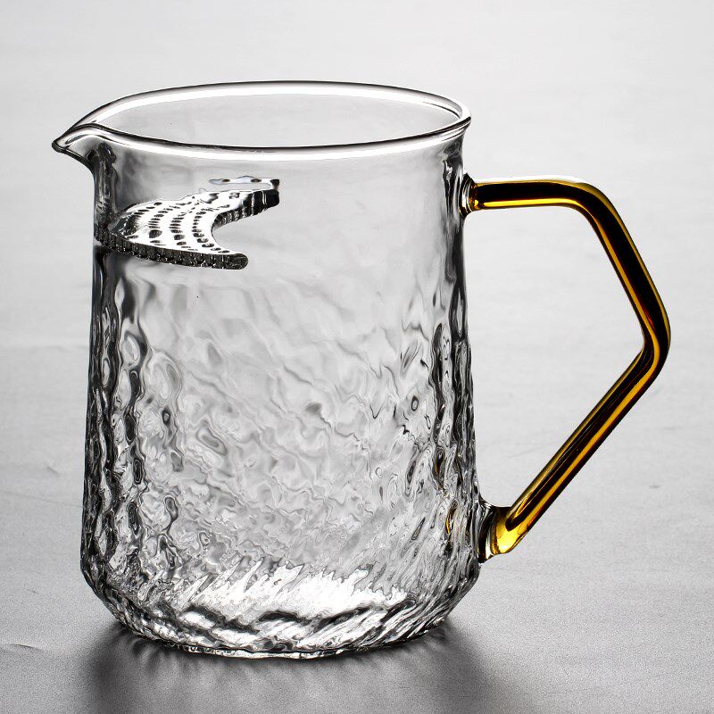水波纹加厚耐热玻璃月牙公道杯绿茶杯 带过滤分茶器茶水分离公杯